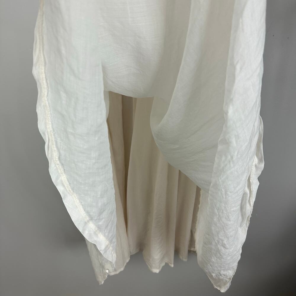 J.CREW Strapless Mixy Dress Summer Linen Cream Size Small NWT Minimalist Europe - Picture 9 of 13